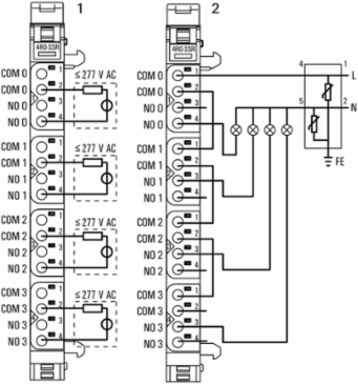 Remote I/O Module, 4 Bit, Digital Output, 24 V DC, 4 Channels, 0.453 Inch Width