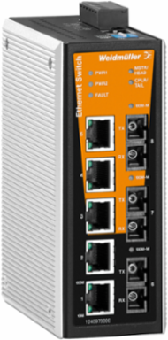 Managed Network Switch, 5x RJ45 Ports, IP30, -40 C to 75 C