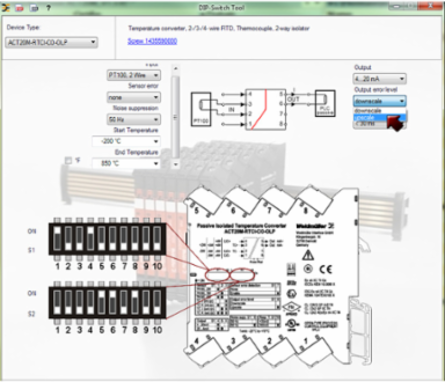 ACT20M Temperature Converter, RTD & Thermocouple Input, 4-20 mA Output, 112.5 mm Height