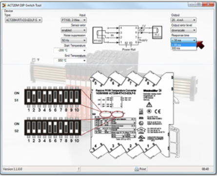 Temperature Converter, 4-20 mA Output, Input PT100 -200...+850 C