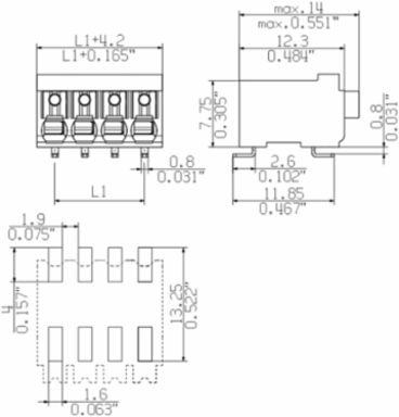 LSF-SMD 3.50/11/90 SN BK RL