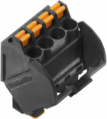 PCB Plug-in Connector 5.00 mm Pitch, 4 Poles, 180  Angle, Black