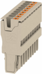 APG Plug 2.5mm2, 800V, 24A, 9 Poles, PUSH IN, Dark Beige