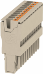 APG 2.5/10 Plug, 2.5 mm2, 24 A, 800 V, 10 Poles, Dark Beige
