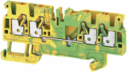 PE Terminal Block, 2.5 mm2, 600 V, Green/Yellow, 1-Tier