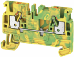 Green/Yellow PE Terminal Block, 2.5 mm², Push In, Height 2.165 Inch