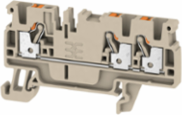 Feed-Through Terminal Block, 2.5 mm2, 800 V, 24 A, Dark Beige