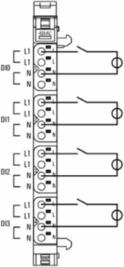 UR20-4DI-2W-230V-AC