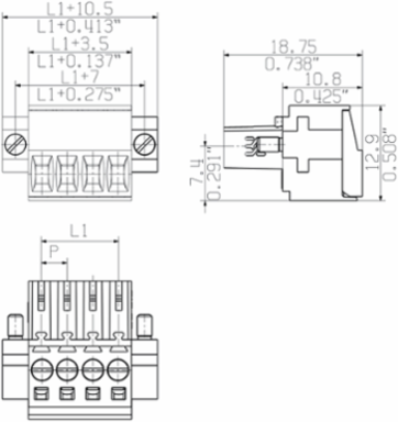 OMNIMATE Signal PCB Connector, 22 Poles, 3.50 mm Pitch, 180