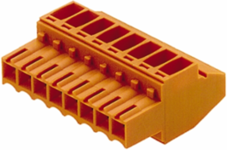 PCB Plug-in Connector, 3.50 mm, 2 Poles, 90 , PBT Insulation, Orange