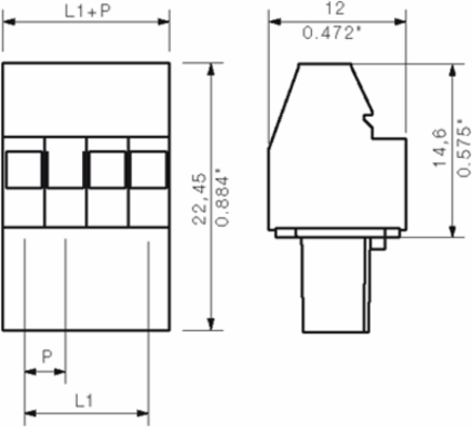 OMNIMATE Signal PCB Connector, 3.50 mm, 6 Poles, 90 , Max Clamping 1.5 mm2