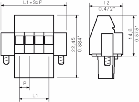 PCB Plug-In Connector Female, 3 Poles, 90 Angle, 3.50 mm Pitch, 1.5 mm2 Max Clamping