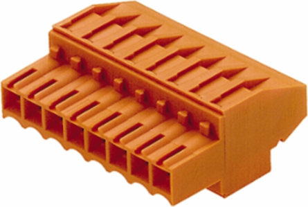 PCB Connector 3.50 mm, 20 Poles, 270 , 8A Rating, Orange