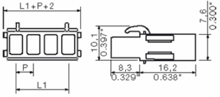 PCB Connector 5.08 mm Pitch, 8 Poles, Crimp Connection, Max. 2.5 mm2
