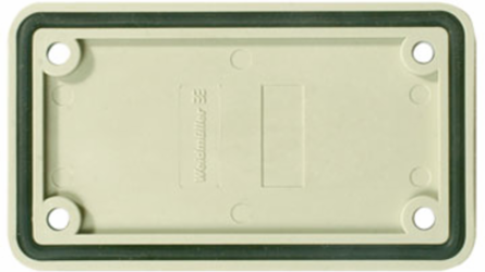 Heavy Duty Connector Cover Plate, Size 3, Grey Plastic, 2.047 Inch Width