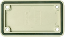 Heavy Duty Connector Cover Plate, Size 3, Grey Plastic, 2.047 Inch Width