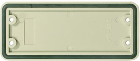 Heavy-Duty Cover Plate, Size 5, Plastic, 4.055 Inch Length, Grey