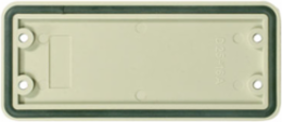 Heavy-Duty Cover Plate, Size 5, Plastic, 4.055 Inch Length, Grey