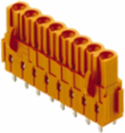 Female PCB Connector 5.08 mm, 3 Poles, 180 , Solder Pin 3.2 mm, Orange