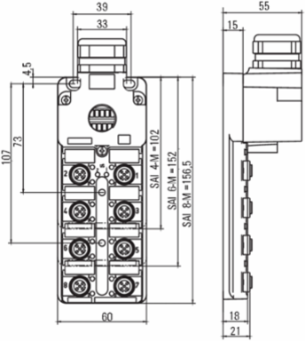 SAI-8-MHD-5P M12