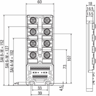 SAI-8-M 4P M12 UT