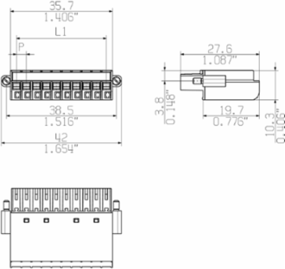 PCB Plug-in Connector, 3.50 mm Pitch, 10 Poles, 1.5 mm2 Max Clamping