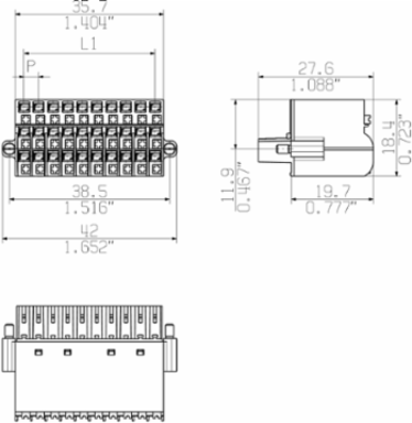 PCB Plug-in Connector, 30 Poles, 3.50 mm Pitch, PUSH IN Connection