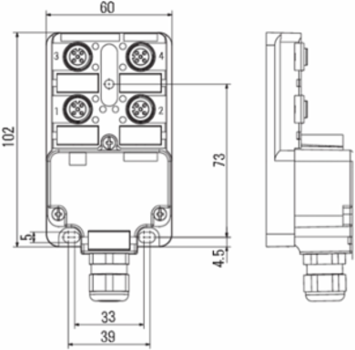 SAI-4-M 5P M12 1:1