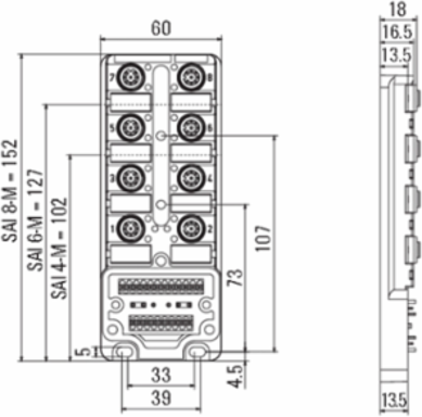 SAI-4-M 8P M12 UT
