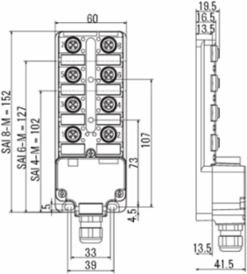 SAI-8-M 5P M12 OL2