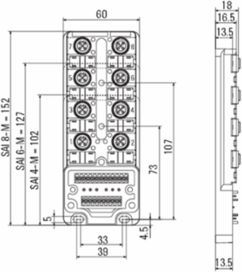 SAI-4-M 5P M12 ECO UT