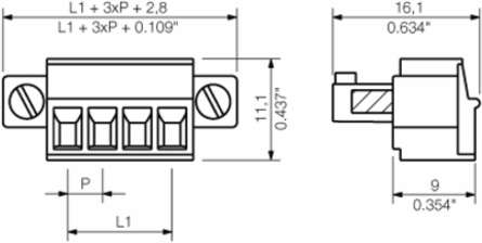 PCB Connector, 3.81 mm Pitch, 14 Poles, 10 A Rating, 300 V Voltage