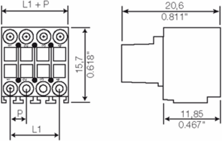 PCB Plug-in Connector, 3.50 mm, 6 Poles, Tension Clamp Connection, Black