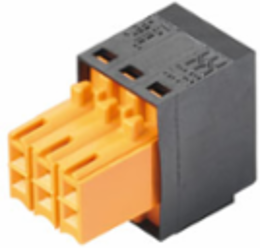 PCB Plug-in Connector, 3.50 mm, 6 Poles, Tension Clamp Connection, Black