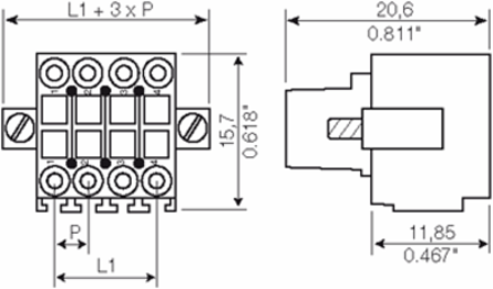 PCB Plug-In Connector, 3.50 mm, 8 Poles, Tension-Clamp Connection, 180