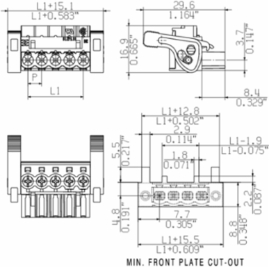 BLZP 5.00HC/02/180LR SN BK BX