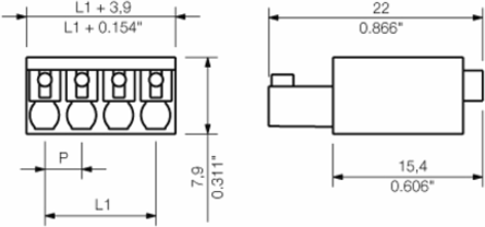 PCB Plug-In Connector, Female, 3.81 mm, 2 Poles, PUSH IN, Tension-Clamp