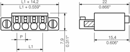 PCB Connector 3.81 mm, 2 Poles, Push In, 1.5 mm2 Max Clamping
