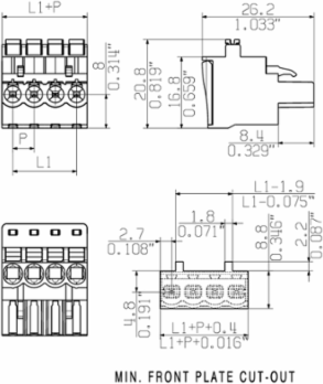 PCB Plug-In Connector 5.00 mm, 2 Poles, PUSH IN, 3.31 mm2 Max Clamping