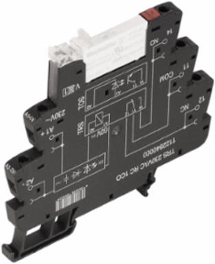 TERMSERIES Relay Module, 1 CO Contact, 120V AC, 6A, 6.4mm Width