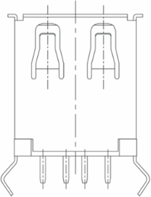 USB2.0A T1V 2.5N4 TY BK