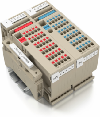 Supply Terminal PUSH IN, 6 mm2, 500 V, 41 A, Dark Beige