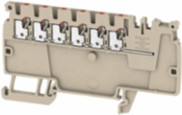 Modular PUSH IN Terminal Block, 1.5 mm2, 500 V, 17.5 A, Dark Beige