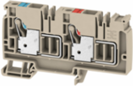 PUSH IN Terminal Block, 10 mm2, 500 V, 57 A, Dark Beige