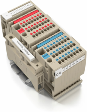 PUSH IN Terminal Block 6 mm2, 250 V, 41 A, Dark Beige