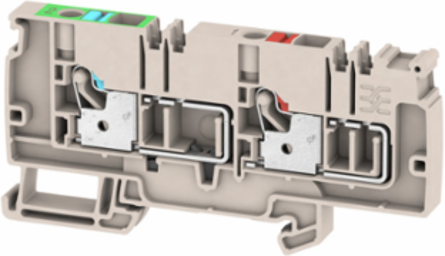 PUSH IN Supply Terminal Block 6 mm2, 250 V, 41 A, Dark Beige