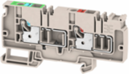 PUSH IN Supply Terminal Block 6 mm2, 250 V, 41 A, Dark Beige