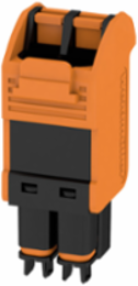 PCB Plug-in Connector 5.00 mm, 2 Poles, 10 A, 300 V, PUSH IN, Orange