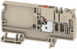 PUSH IN Supply Terminal 6 mm2, 500 V, 41 A, Dark Beige