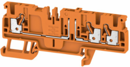 Test-Disconnect Terminal Block, 2.5 mm2, 20 A, 500 V, PUSH IN, Orange